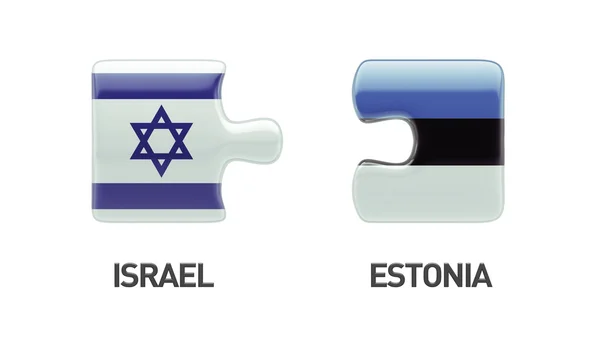Estonia Israele Concetto Puzzle — Foto Stock