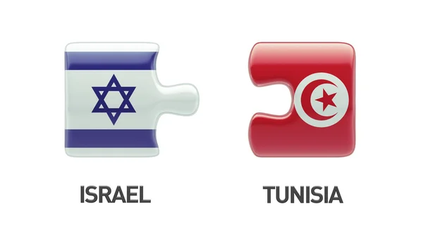 Tunisie Israël Puzzle Concept — Photo