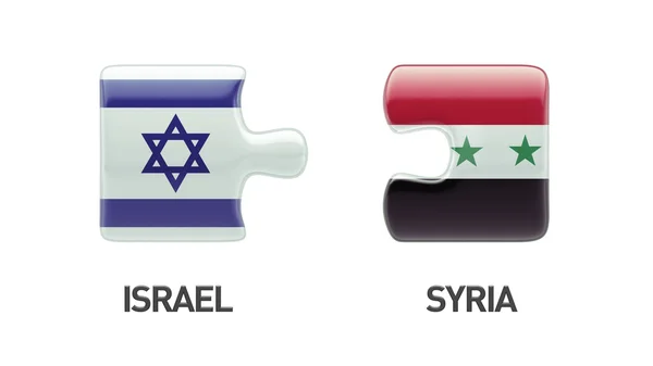 Siria Israele Puzzle Concept — Foto Stock