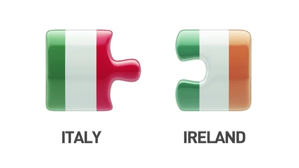 Italia Irlanda Puzzle Concepto — Foto de Stock