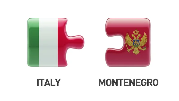 Montenegro Italien Puzzle-Konzept — Stockfoto