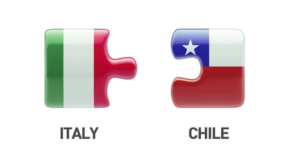 Chile Italy  Puzzle Concept — Stock Photo, Image