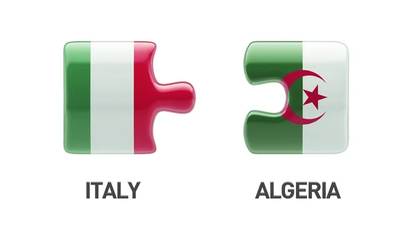 Algeria Italy  Puzzle Concept — Stock Photo, Image