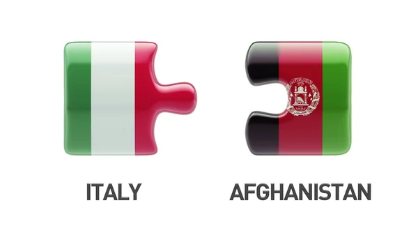 아프가니스탄 이탈리아 퍼즐 개념 — 스톡 사진