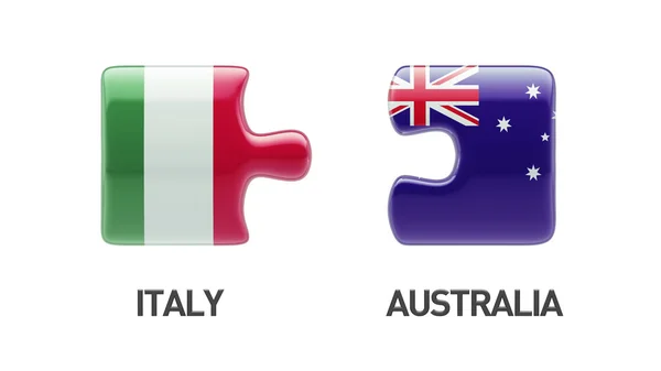 Australie Italie Puzzle Concept — Photo