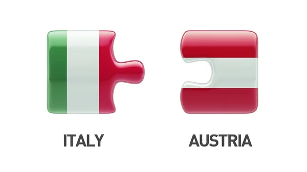Österreich Italien Puzzle-Konzept — Stockfoto