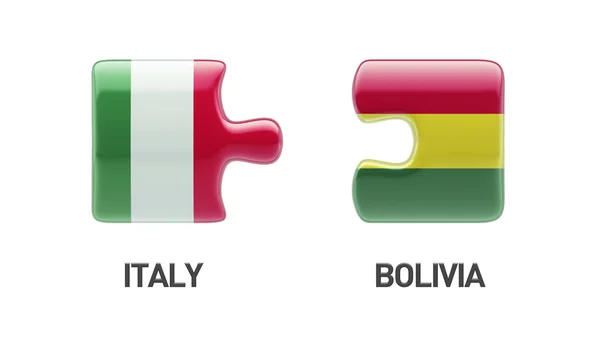 Bolivya İtalya bulmaca kavramı — Stok fotoğraf