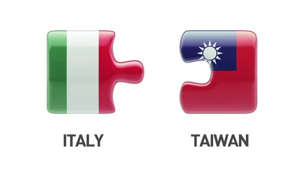 Taiwán Italia Puzzle Concepto —  Fotos de Stock