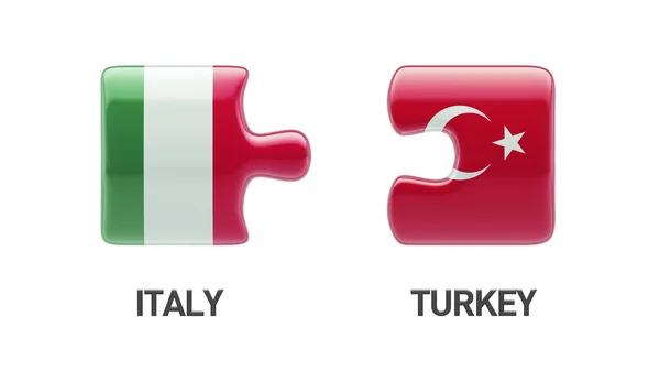 Turkije Italië puzzel Concept — Stockfoto