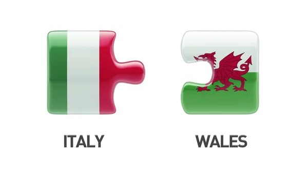 Wales Italië puzzel Concept — Stockfoto