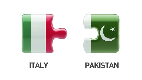 Pakistan Italy  Puzzle Concept — Stock Photo, Image