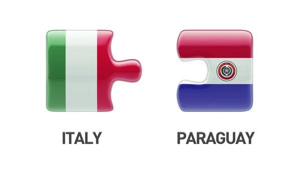 Paraguay Italy  Puzzle Concept — Stock Photo, Image