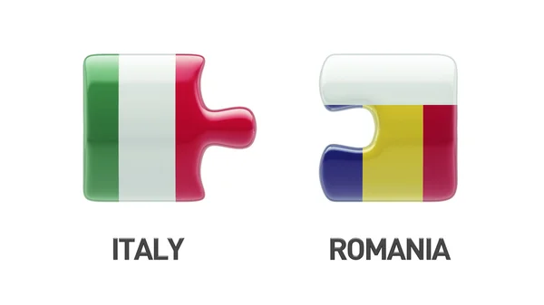 Romania Italy  Puzzle Concept — Stock Photo, Image