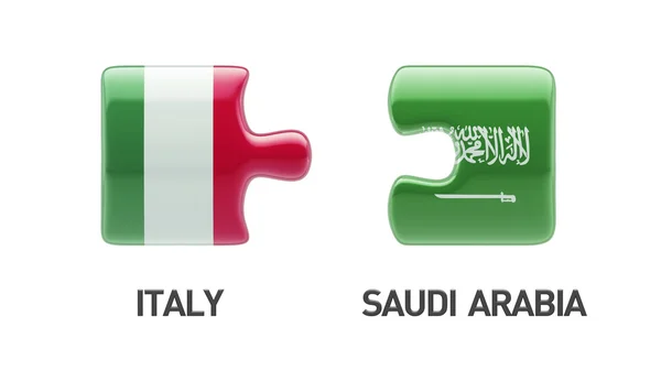 Σαουδική Αραβία Ιταλία παζλ έννοια — Φωτογραφία Αρχείου