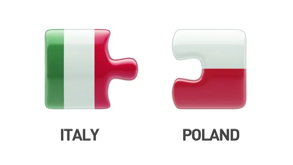 Polen italien puzzle-konzept — Stockfoto