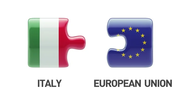 欧州連合イタリア パズル コンセプト — ストック写真