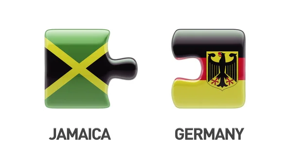 Jamaica Alemanha Puzzle Concept — Fotografia de Stock