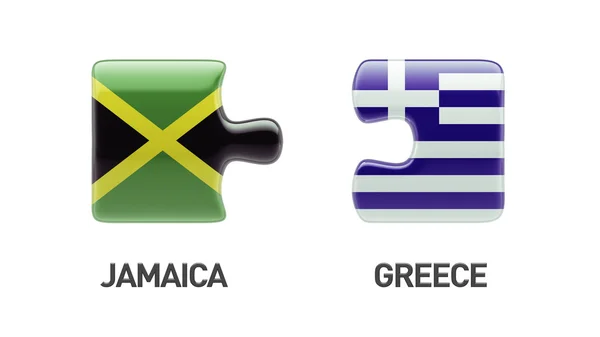 Jamaica Griekenland puzzel Concept — Stockfoto
