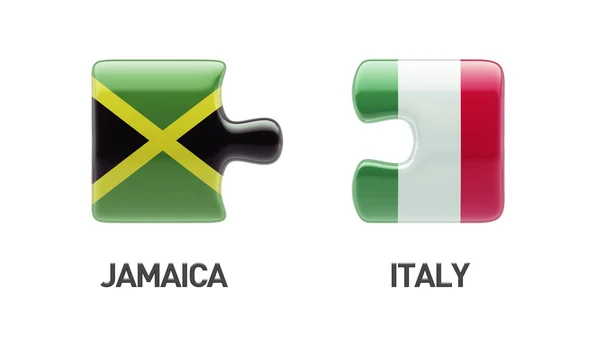 Jamaica Italy  Puzzle Concept — Stock Photo, Image