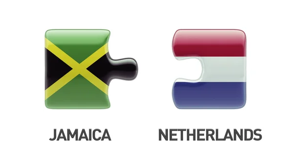 Pays-Bas Jamaïque Puzzle Concept — Photo