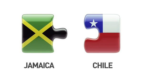 Chile Jamaica  Puzzle Concept — Stock Photo, Image