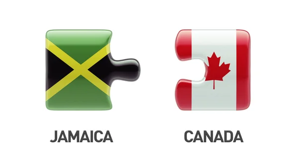 Conceito de Puzzle Canadá Jamaica — Fotografia de Stock