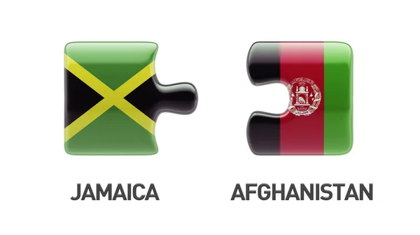 Afghanistan Jamaica Puzzle Concept — Stock Photo, Image