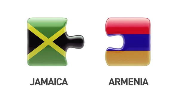 Arménie Jamaïque Puzzle Concept — Photo