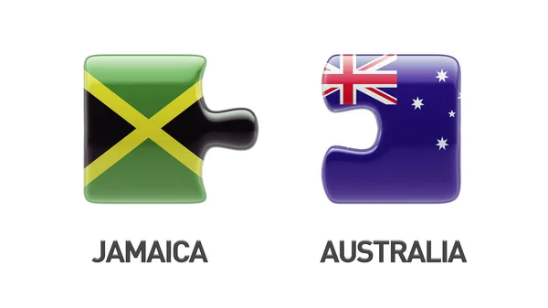 Austrália Jamaica Puzzle Concept — Fotografia de Stock