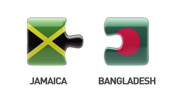 Conceito de quebra-cabeça de Jamaica de Bangladesh — Fotografia de Stock
