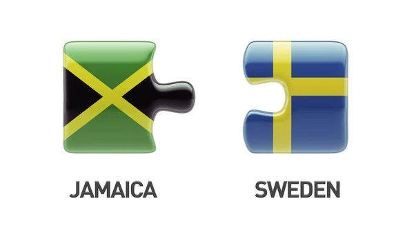 Suecia Jamaica Puzzle Concept — Foto de Stock