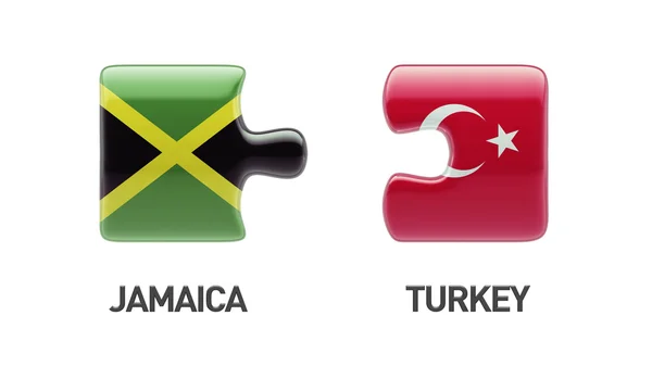 Turquía Jamaica Puzzle Concepto — Foto de Stock