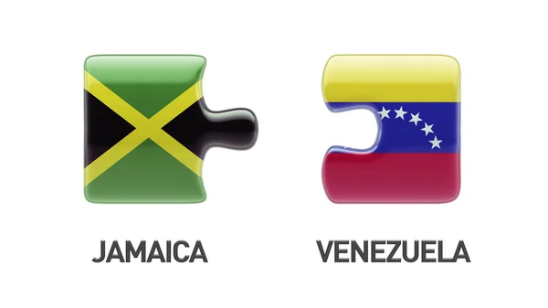 Venezuela Jamaica  Puzzle Concept — Stock Photo, Image