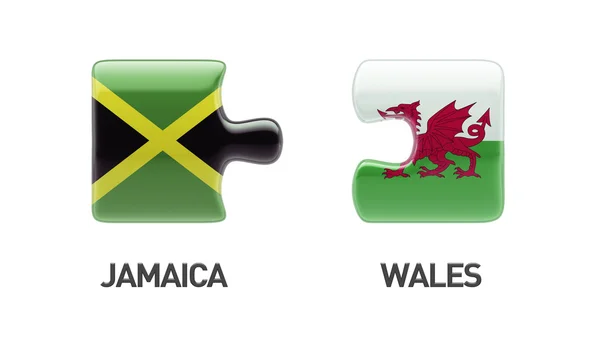 Wales Jamajka logická koncepce — Stock fotografie