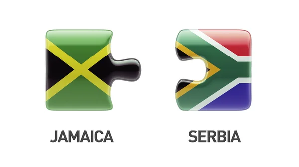 Südafrika Jamaica Puzzle-Konzept — Stockfoto