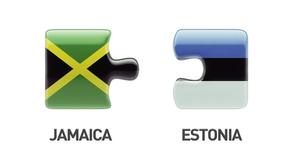 Estónia Jamaica Puzzle Concept — Fotografia de Stock