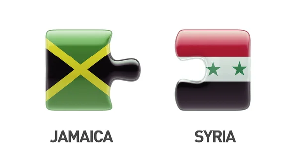 Syria Jamaica  Puzzle Concept — Stock Photo, Image