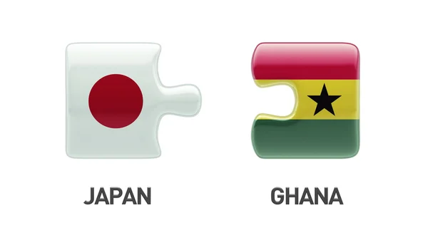 Japón Ghana Puzzle Concept —  Fotos de Stock