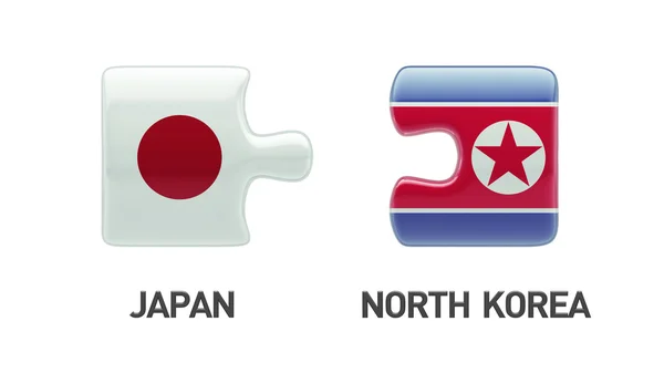 Japonsko Severní Korea logická koncepce — Stock fotografie