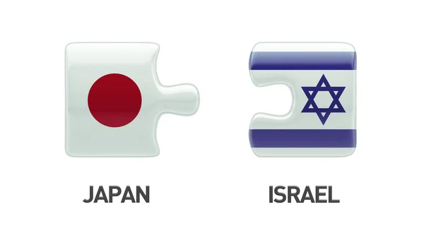 Japan Israel  Puzzle Concept — Stock Photo, Image