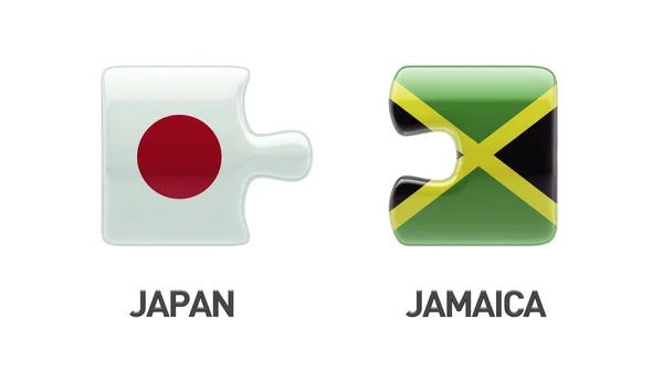 Japan Jamaica puzzel Concept — Stockfoto