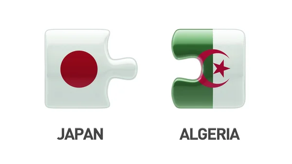 Algerije Japan puzzel Concept — Stockfoto