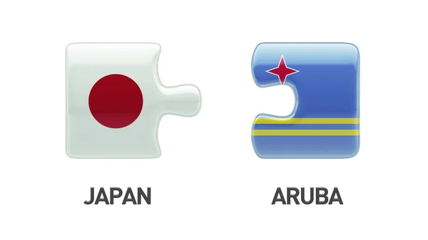 Aruba Japonsko logická koncepce — Stock fotografie