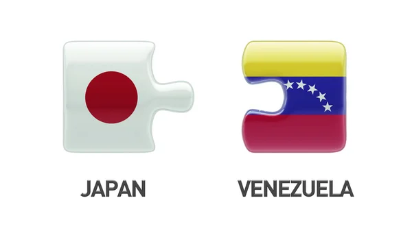 Venezuela Giappone Concetto Puzzle — Foto Stock