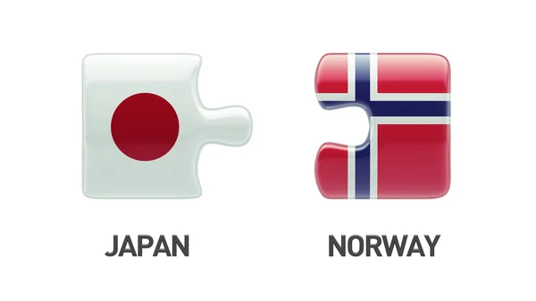 Norsko Japonsko logická koncepce — Stock fotografie