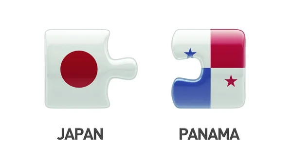 Panama Japan  Puzzle Concept — Stock Photo, Image