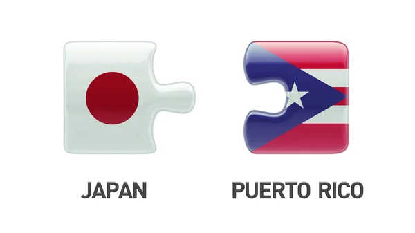 Puerto Rico Japan puzzel Concept — Stockfoto