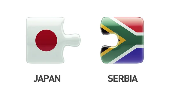 África do Sul Japão Puzzle Concept — Fotografia de Stock