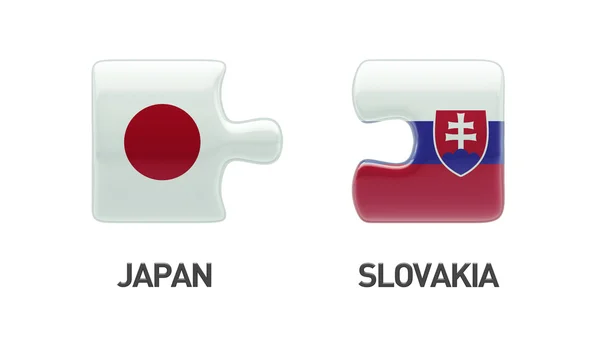 Szlovákia japán Puzzle koncepció — Stock Fotó