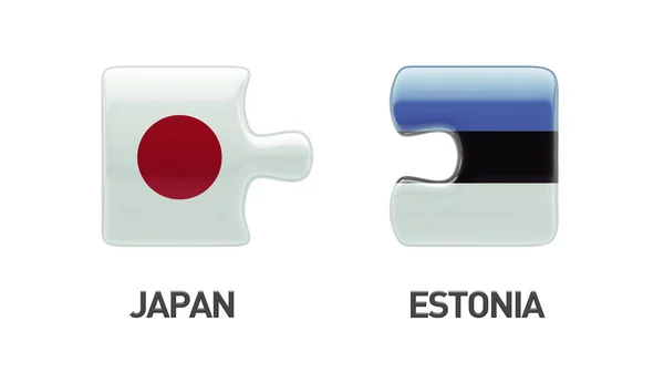 Estonia Japan  Puzzle Concept — Stock Photo, Image